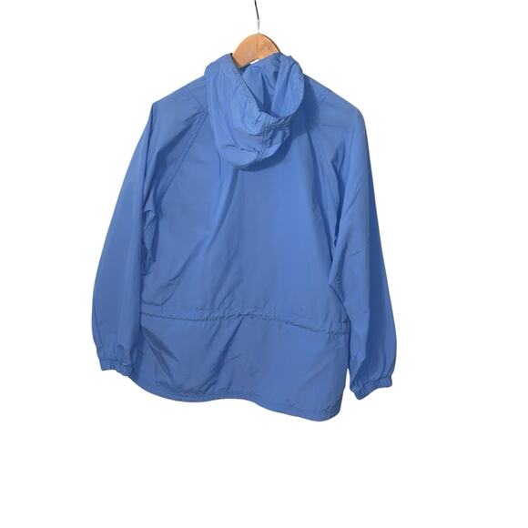 Vintage LL Bean Pullover Jacket Women small Nylon Hooded Windbreaker Anorak - Picture 2 of 12